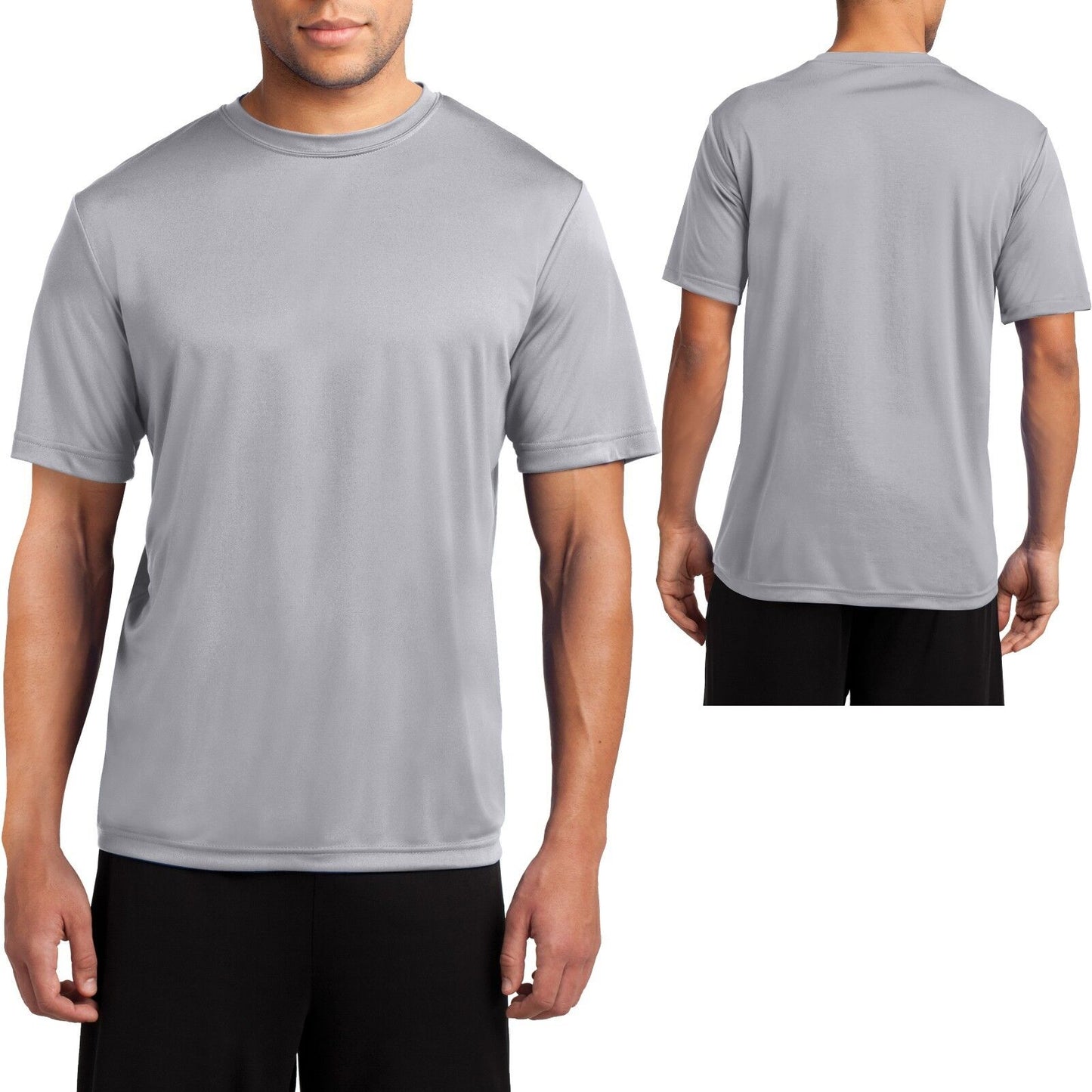 Men's Moisture Wicking T-Shirt Workout Performance Tee S, M, L, XL, 2X, 3X, 4X