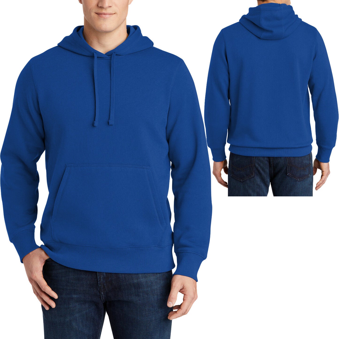 Mens TALL Pullover Hoodie Cotton/Fleece Blend Hooded Sweatshirt  LT-4XLT NEW!