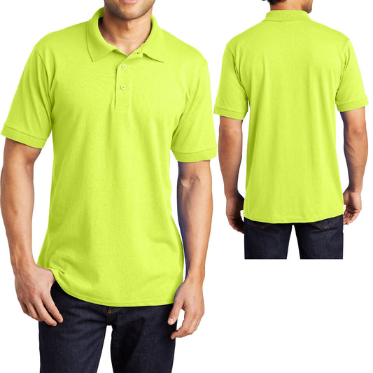 Mens TALL Collared Polo Moisture Wicking Jersey Blend LT, XLT, 2XLT, 3XLT, 4XLT