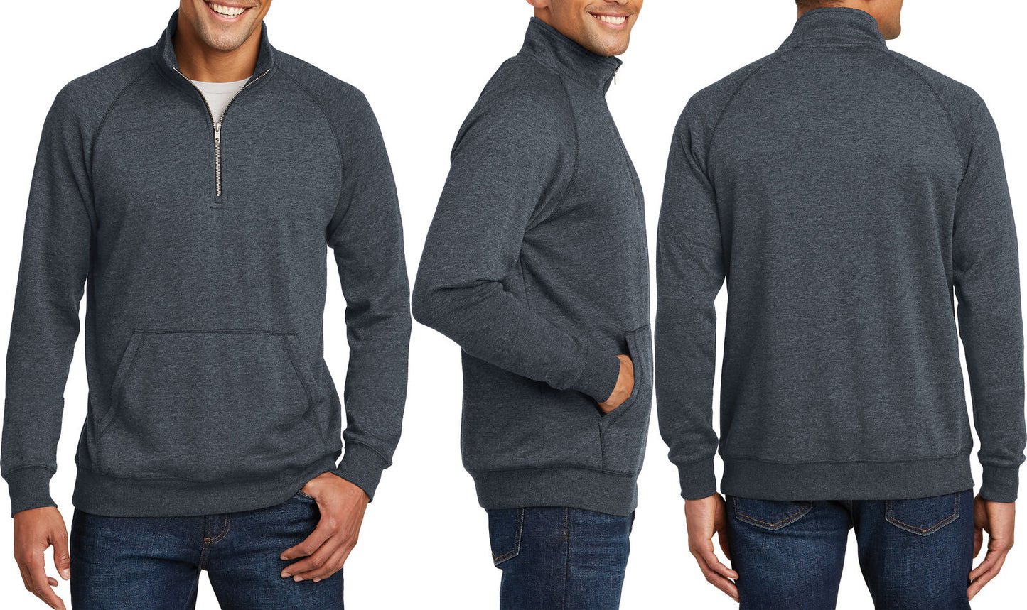 Mens Lightweight Fleece 1/4 Zip Layering Pullover Sweater Soft Blend XS-4XL NEW!