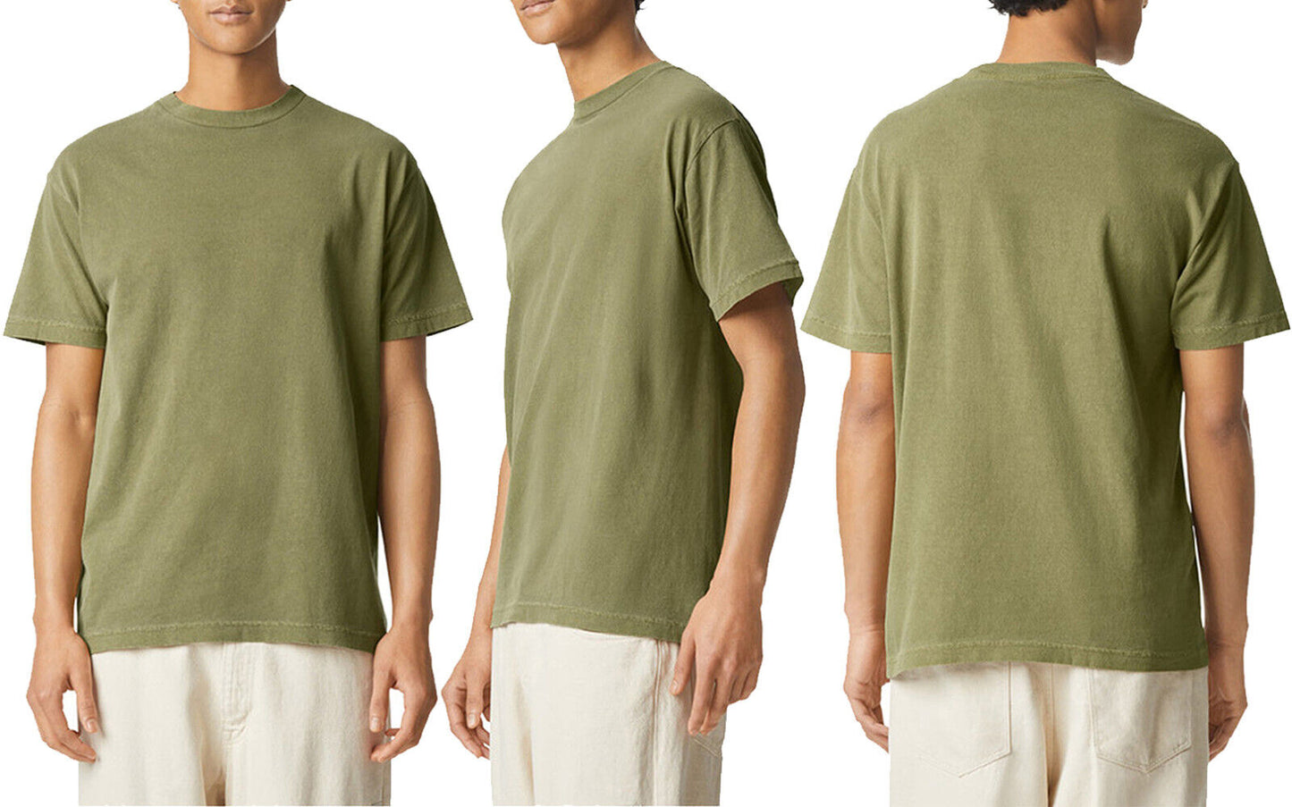 Mens American Apparel Garment Dyed T-Shirt 100% US Cotton Relaxed Fit Tee S-3XL