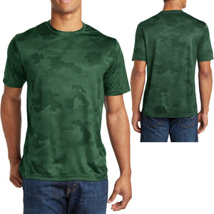 Mens Moisture Wicking Digital Camo Athletic T-Shirt Tagless XS-XL 2X, 3X, 4X NEW