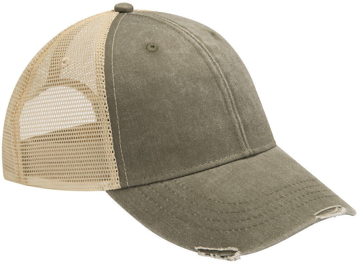 Mens/Ladies Distressed Ollie Pigment Died Cap Structured Mid-Profile Hat NEW!