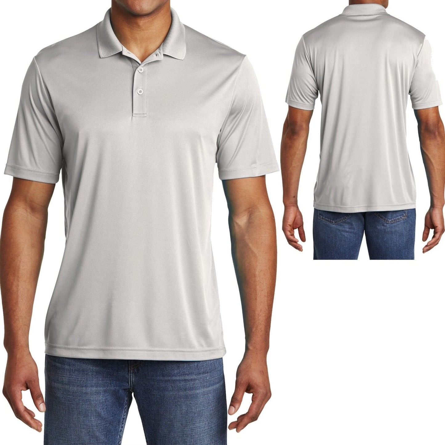 Mens Polo Shirt Performance Dri Fit Moisture Wicking XS, S, M L XL 2XL 3XL, 4XL