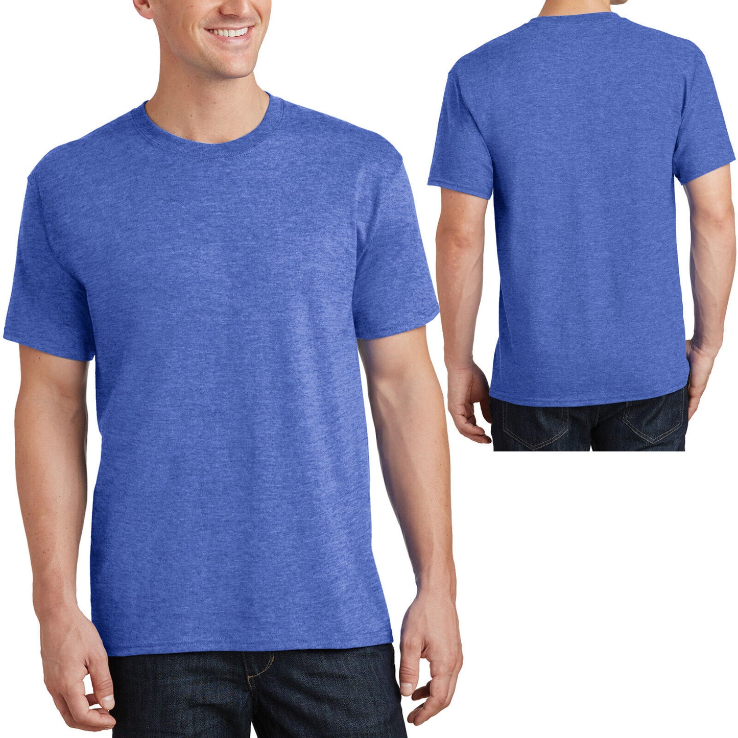 TALL Mens Heather Tee Classic Fit Blended T-Shirt LT, XLT, 2XLT, 3XLT, 4XLT NEW!