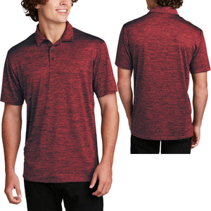 Mens Electric Heather Polo Moisture Wicking Snag Resistant XS-4XL NEW!