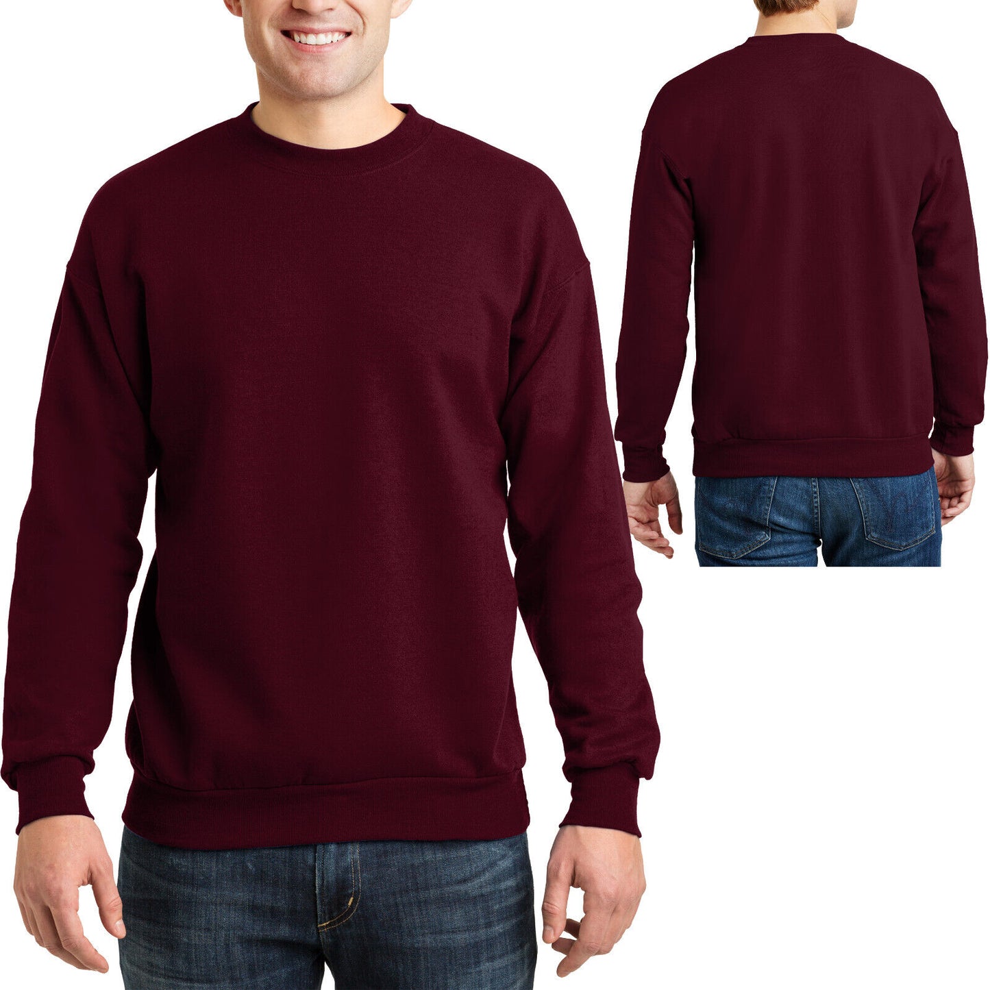 Hanes Mens Crewneck Sweatshirt Comfortsoft Fleece Crew S M L XL 2XL 3XL NEW