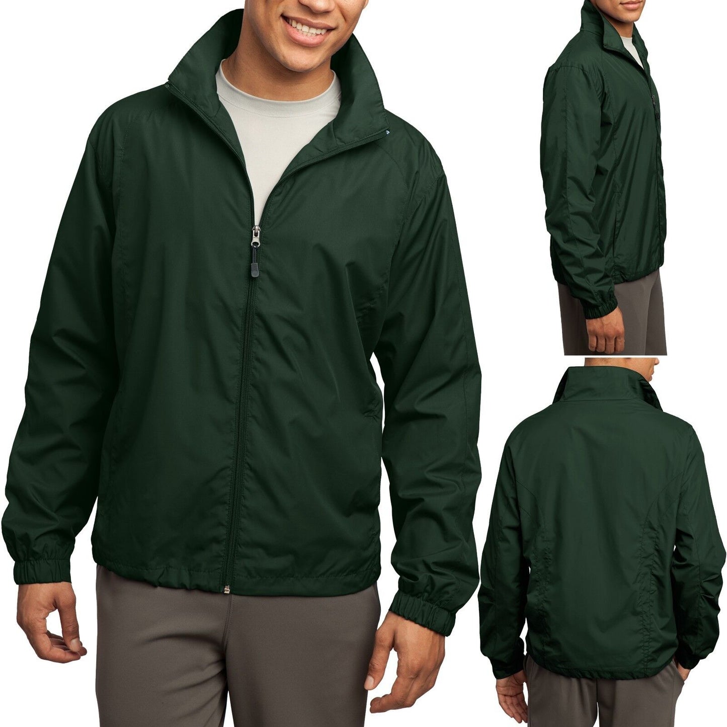 BIG MENS Windbreaker Jacket Pockets Water Repellent Lined 2XL 3XL, 4XL, 5XL, 6XL