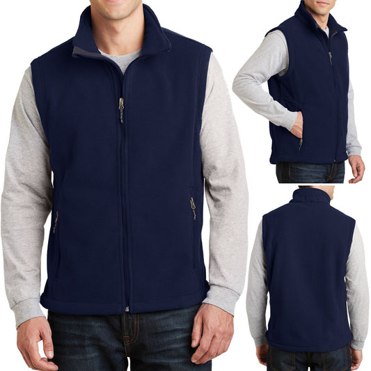 Big Mens Polar Fleece Vest Zippered Pockets Warm XL, 2XL, 3XL, 4XL NEW