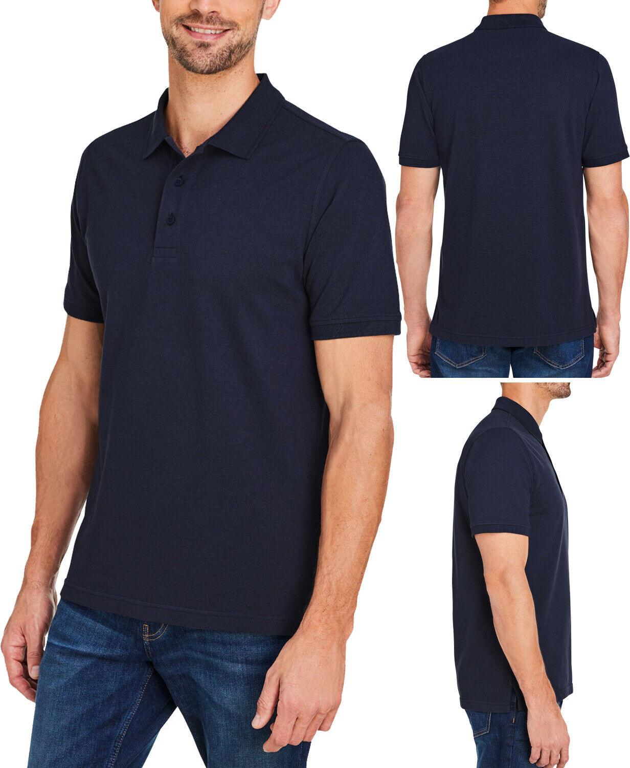 Mens 100% Cotton Snag Protection Pique Polo Shirt S, M, L XL 2XL 3XL 4XL 5XL NEW