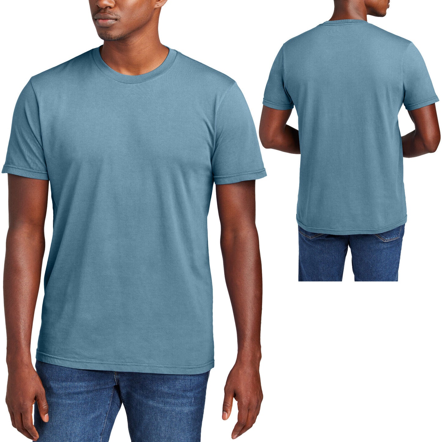 Mens Soft 100% Ring Spun Cotton T-Shirt Garment Dyed & Washed Tee XS-4XL NEW!