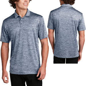 Mens Electric Heather Polo Moisture Wicking Snag Resistant XS-4XL NEW!