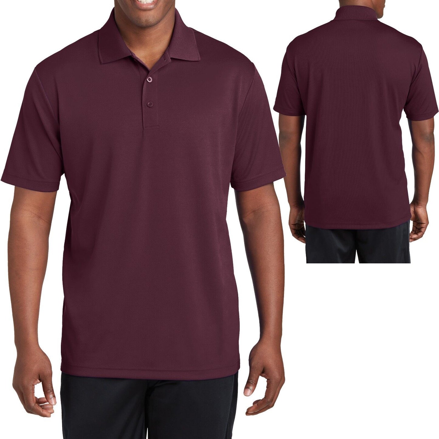 BIG Mens Polo Shirt MICRO MESH Comfortable Moisture Wicking Dri Fit 2XL, 3XL 4XL