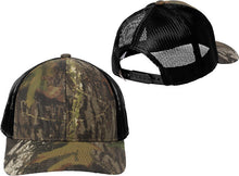Load image into Gallery viewer, Structured Camo Baseball Hat MeshBack Trucker Cap Realtree Edge Mossy Adjustable