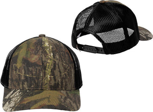 Structured Camo Baseball Hat MeshBack Trucker Cap Realtree Edge Mossy Adjustable