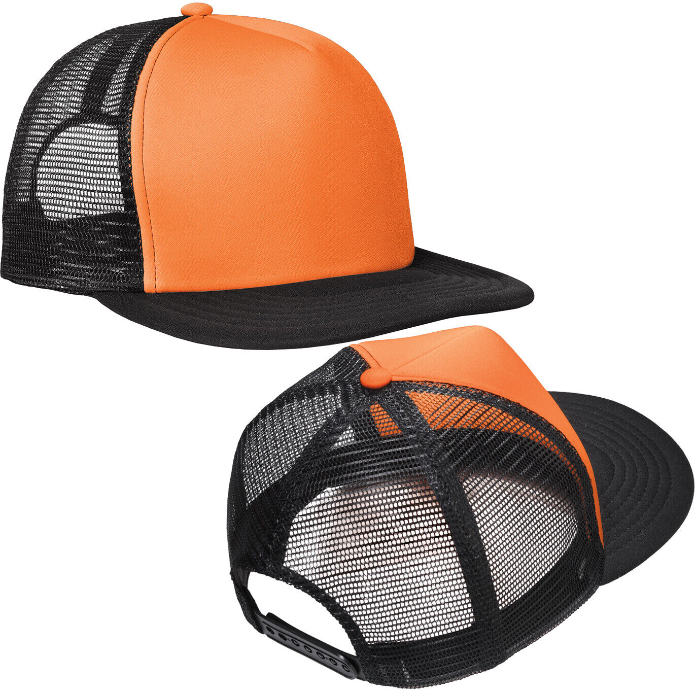 NEONS Flat Bill Snapback Trucker Cap High Profile Mesh Back Hat NEW!