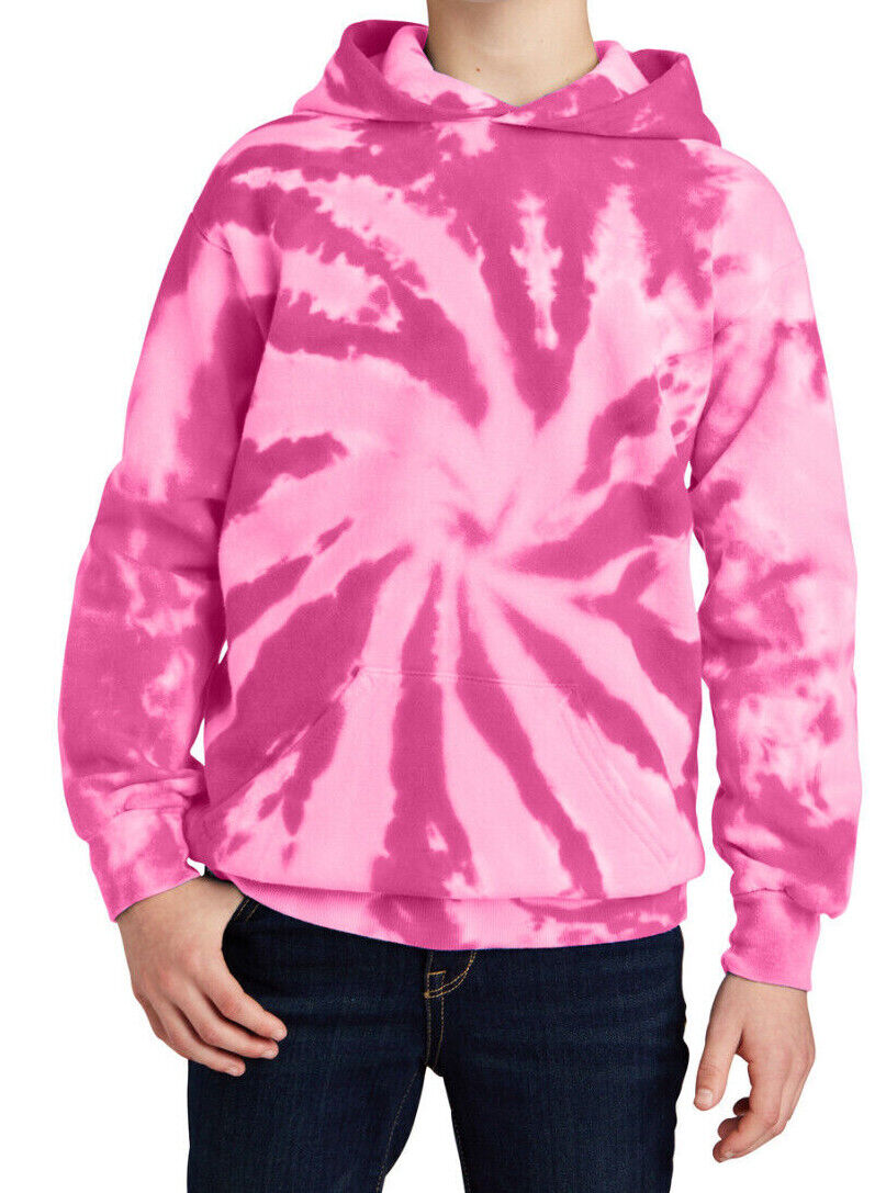 Youth Tie Dye Hooded Sweatshirt Kids Boys Girls Hoodie Child Hoody XS-XL NEW