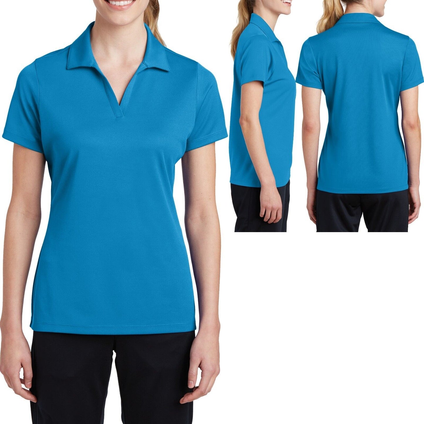 Sport-Tek Ladies Moisture Wicking Dri-Fit Performance Polo Shirt Dri Mesh XS-4XL