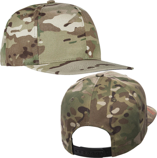 Yupoong Multicam Camo Snapback Hat Black Undervisor Baseball Cap NEW!