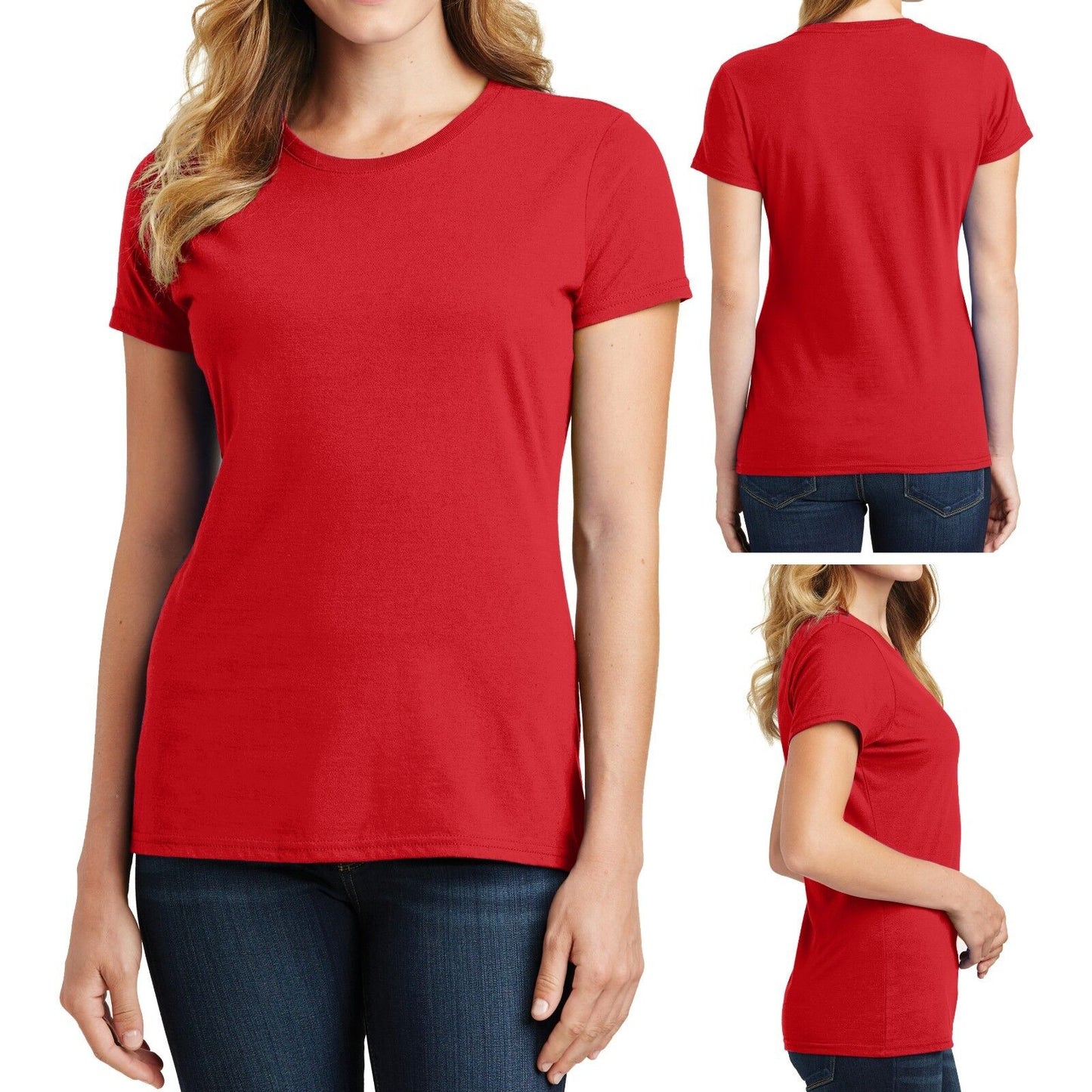 Ladies Plus Size T-Shirt Soft Ring Spun Cotton Womens Tee Top XL, 2XL, 3XL, 4XL