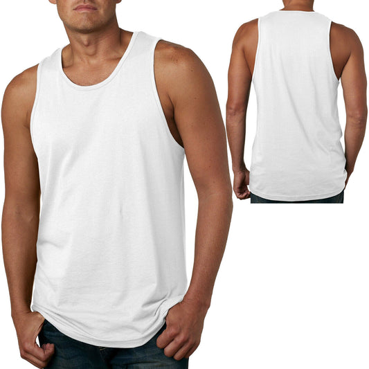 Mens Tank Top 100% PRESHRUNK Soft Ringspun Cotton Fine Jersey S M L, XL, 2XL NEW