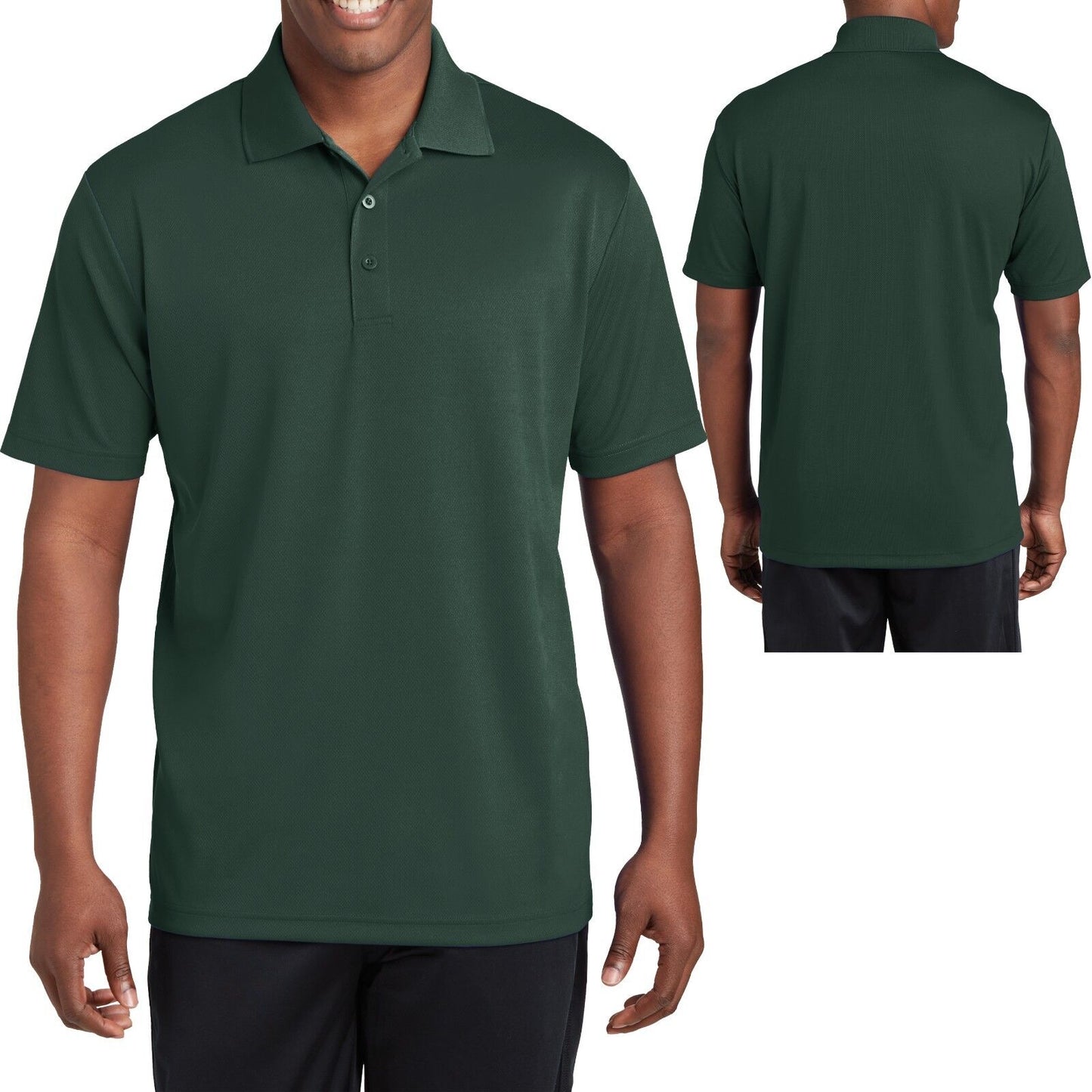 BIG Mens Polo Shirt MICRO MESH Comfortable Moisture Wicking Dri Fit 2XL, 3XL 4XL