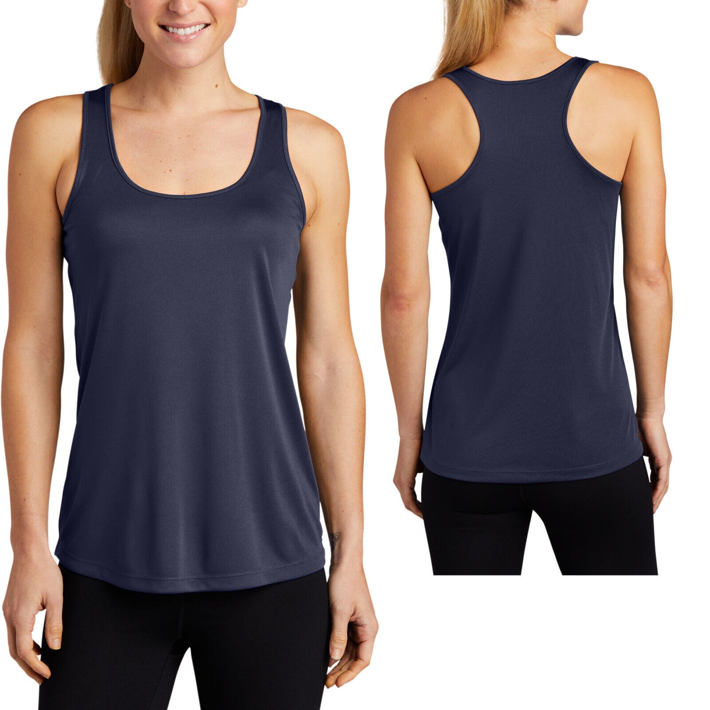 Ladies Wicking Racerback Tank Top Dri Fit T-Shirt Yoga Exercise Womens XS-4X NEW