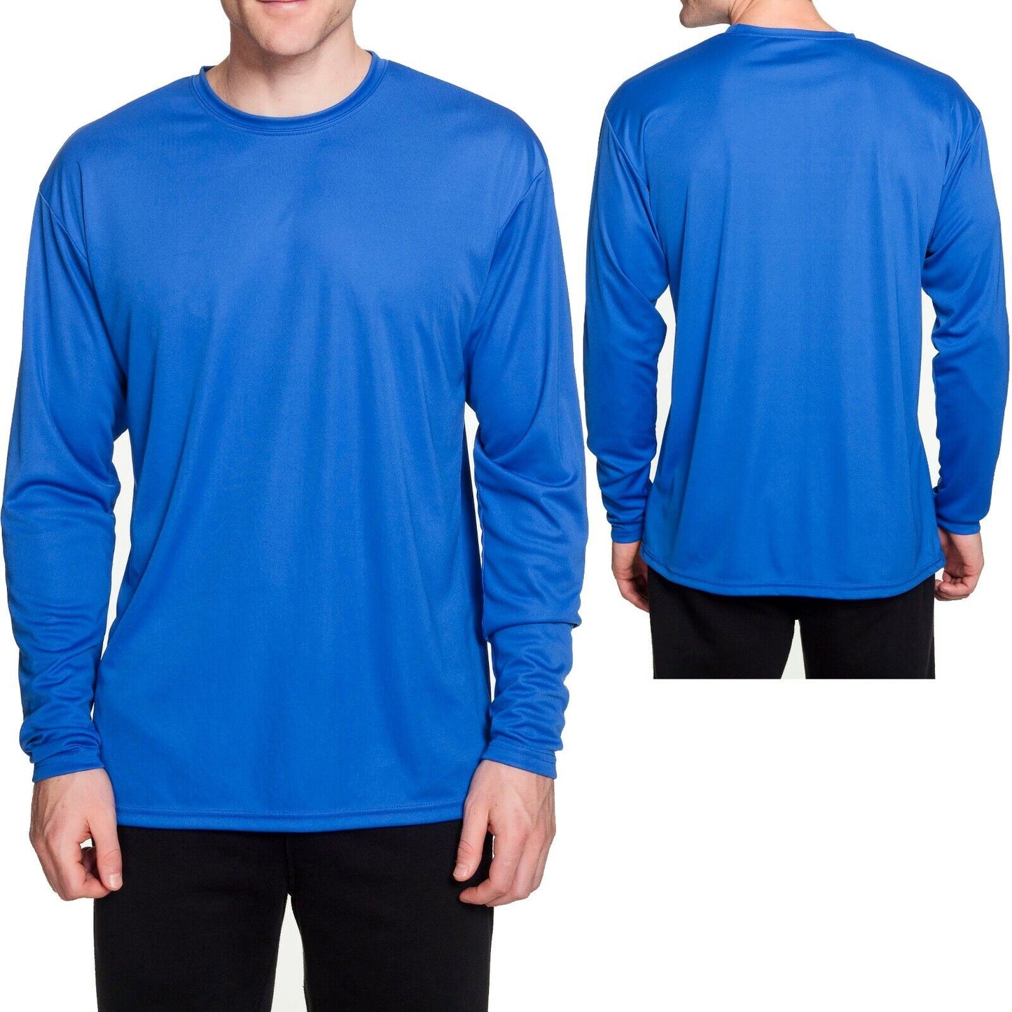 A4 Mens Moisture Wicking Long Sleeve T-Shirt Dri Fit Tee S M L, XL, 2XL, 3XL NEW