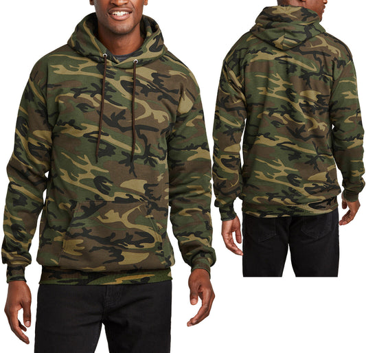 Mens Camo Pullover Hooded Sweatshirt Hoodie Cotton/Poly Hoody S M L XL 2X 3X 4X