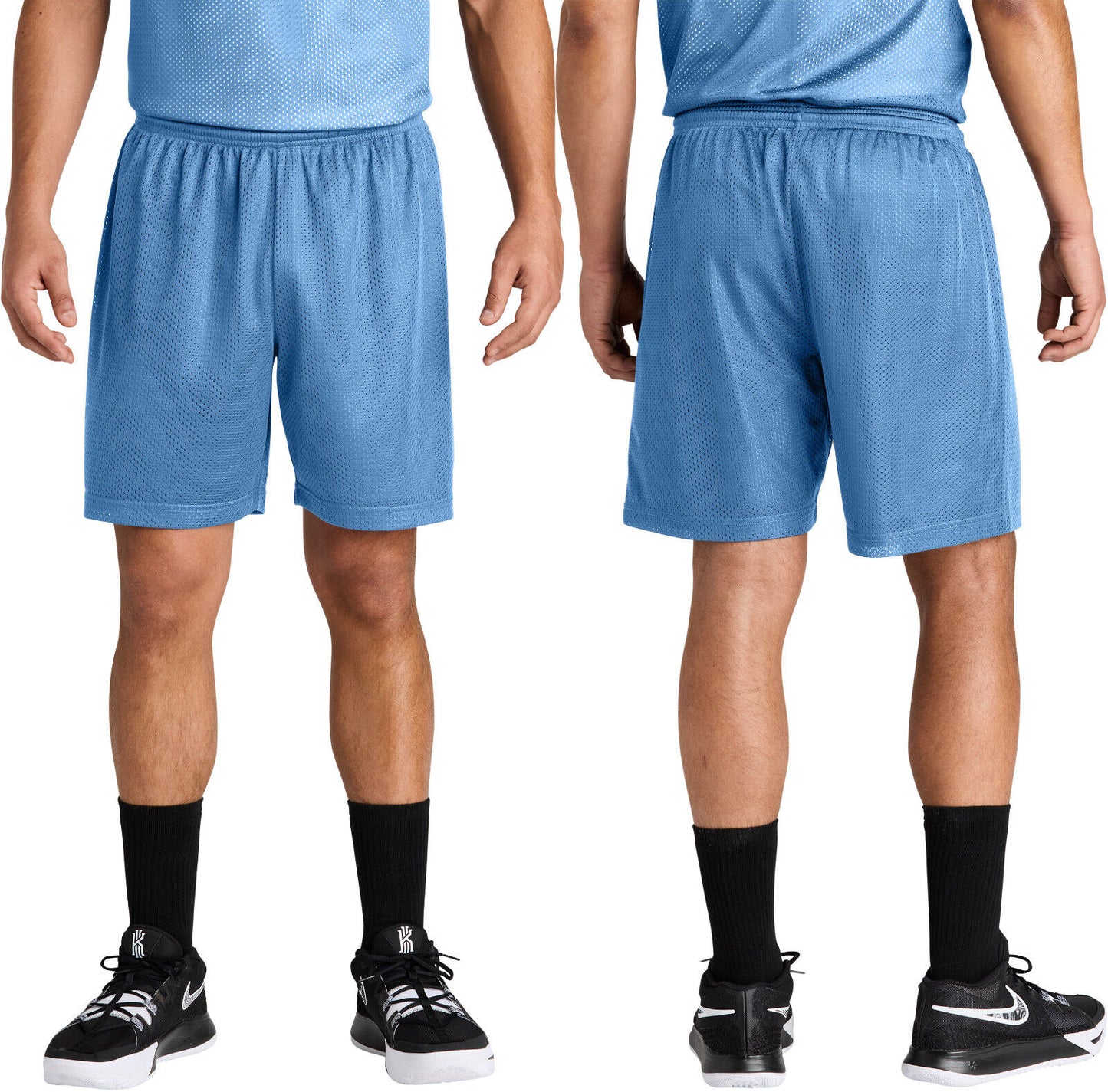 Mens Mesh 7 Inch Inseam Shorts Team Gym Basketball Moisture Wicking XS-4XL NEW!