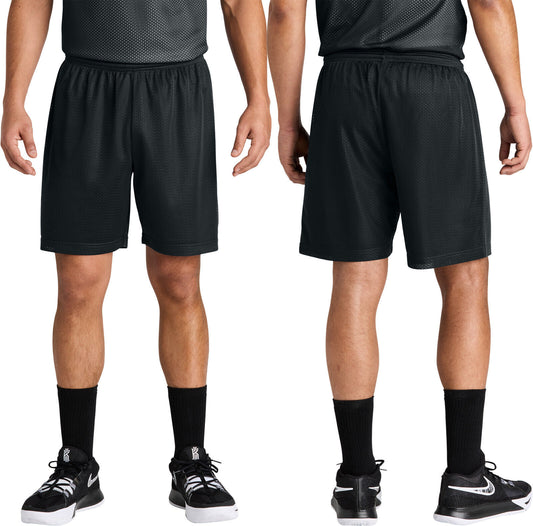 Mens Mesh 7 Inch Inseam Shorts Team Gym Basketball Moisture Wicking XS-4XL NEW!