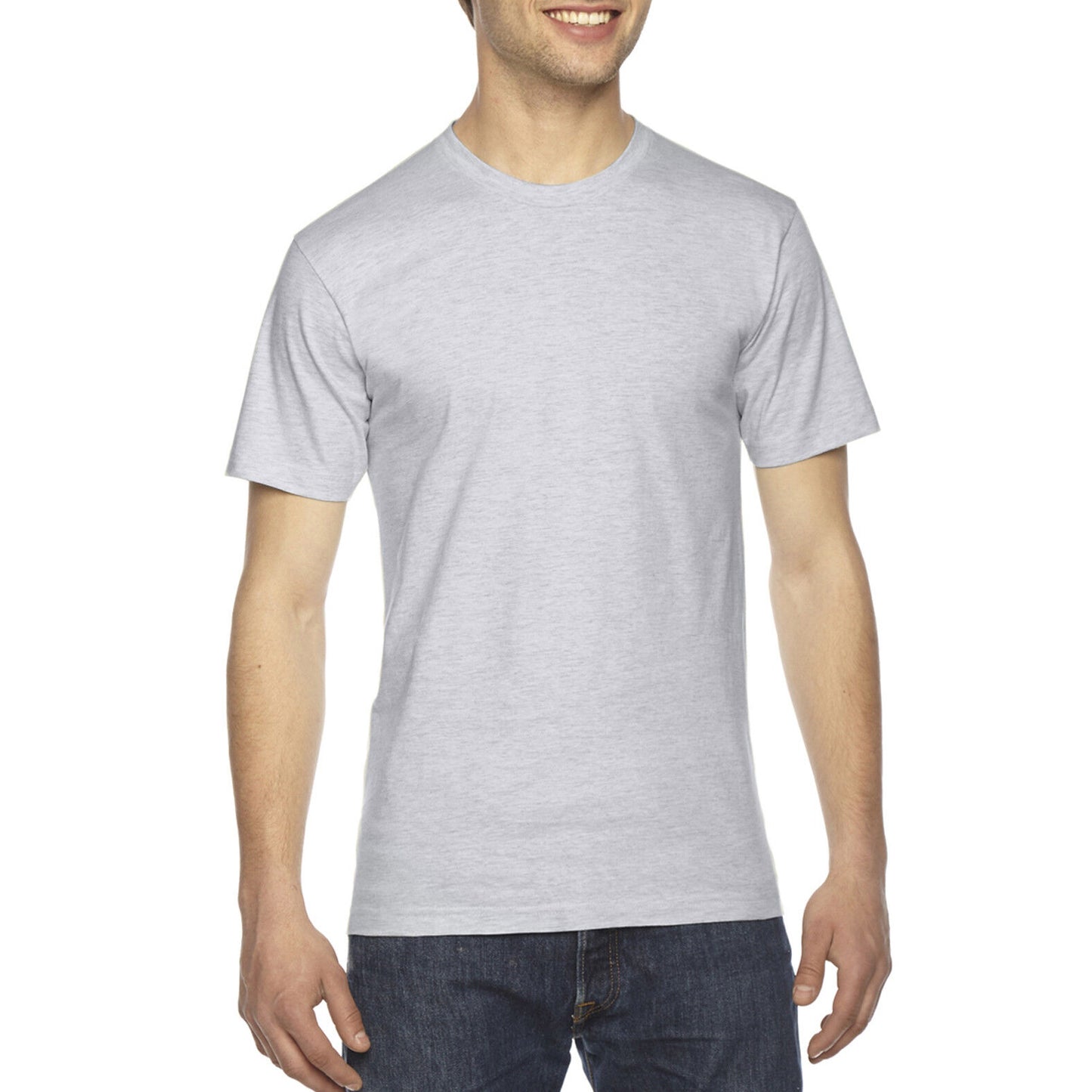 American Apparel Fine Jersey Blank T-Shirt PRESHRUNK Soft Cotton Tee XS-XL 2X,3X