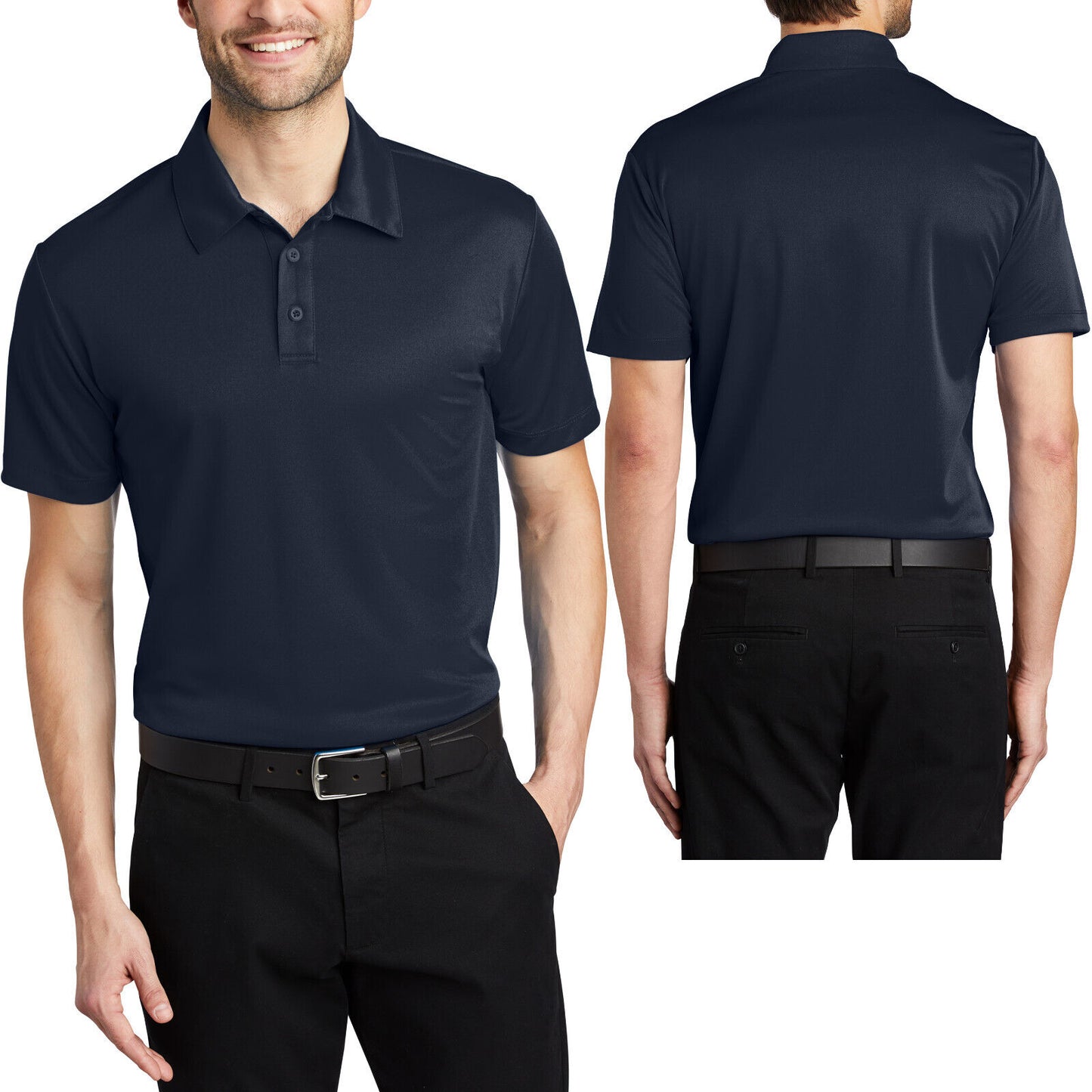 Mens Polo Shirt Moisture Wicking Performance dry fit Golf XS-XL, 2XL 3XL 4XL