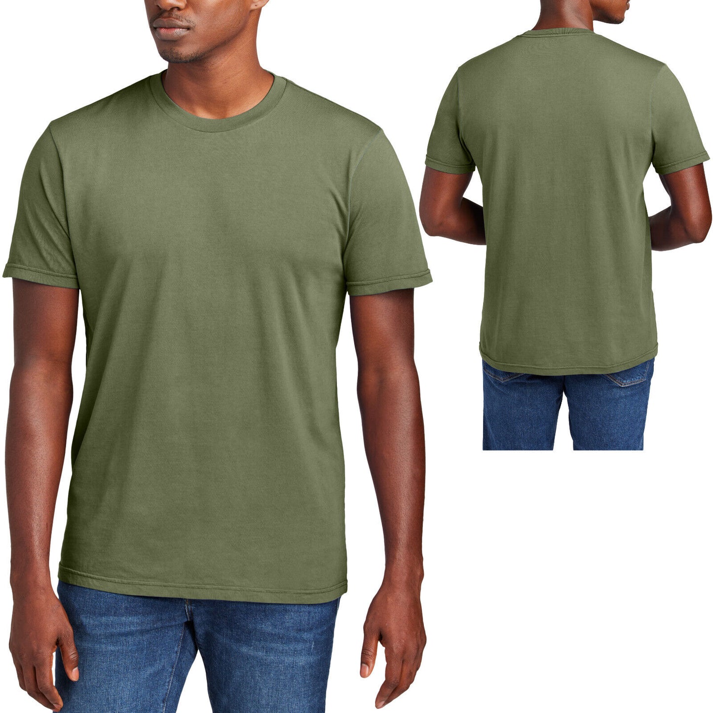 Mens Soft 100% Ring Spun Cotton T-Shirt Garment Dyed & Washed Tee XS-4XL NEW!