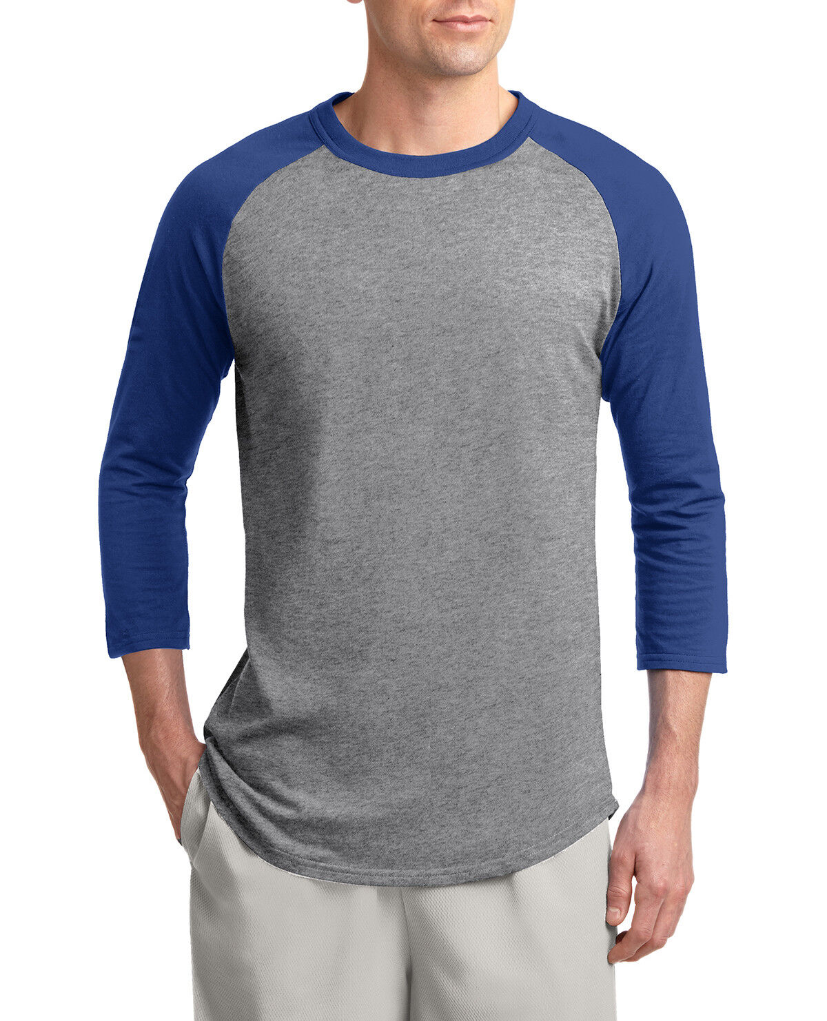 Mens 3/4 Sleeve Colorblock Raglan Baseball Jersey T-Shirt XS-XL 2X 3X 4X 5X 6X