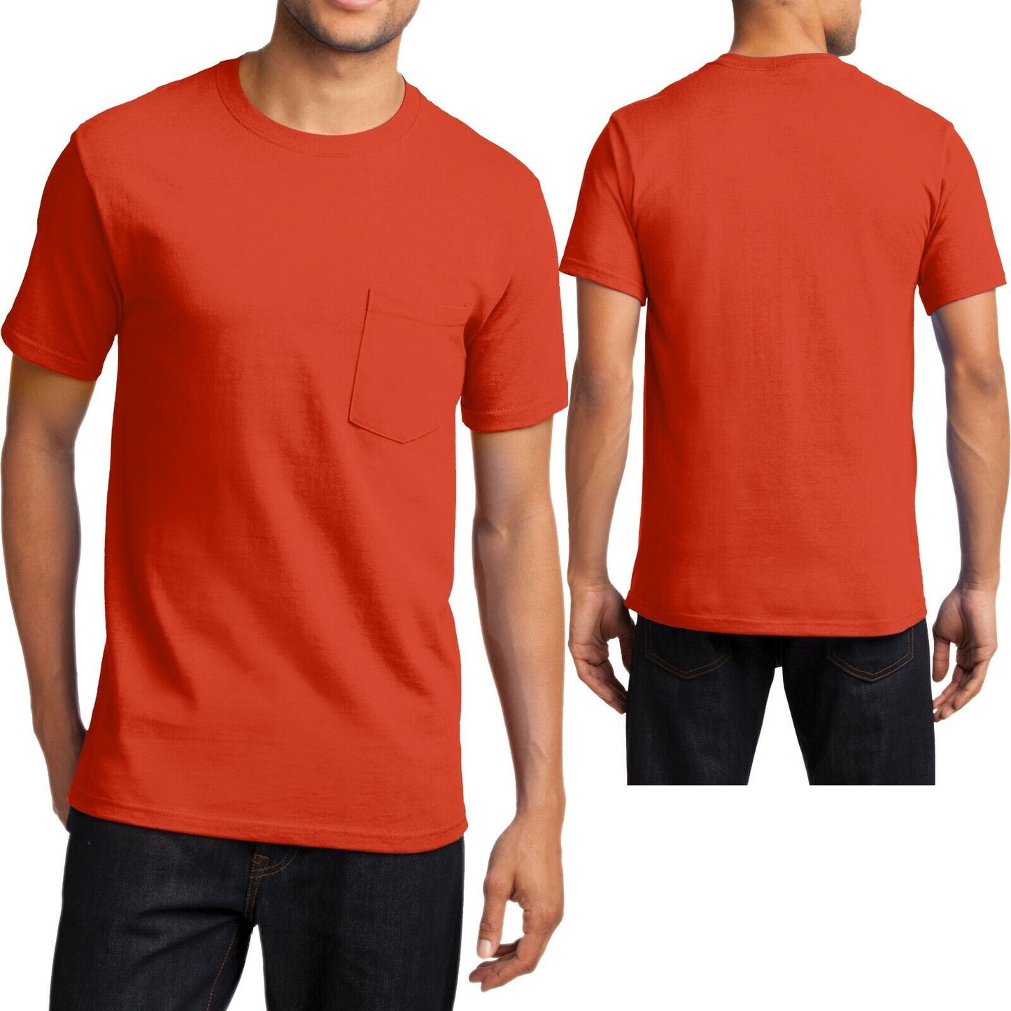 Big and Tall Mens T-Shirt With Pocket Heavy Cotton XL-4XL, LT XLT 2XLT 3XLT 4XLT