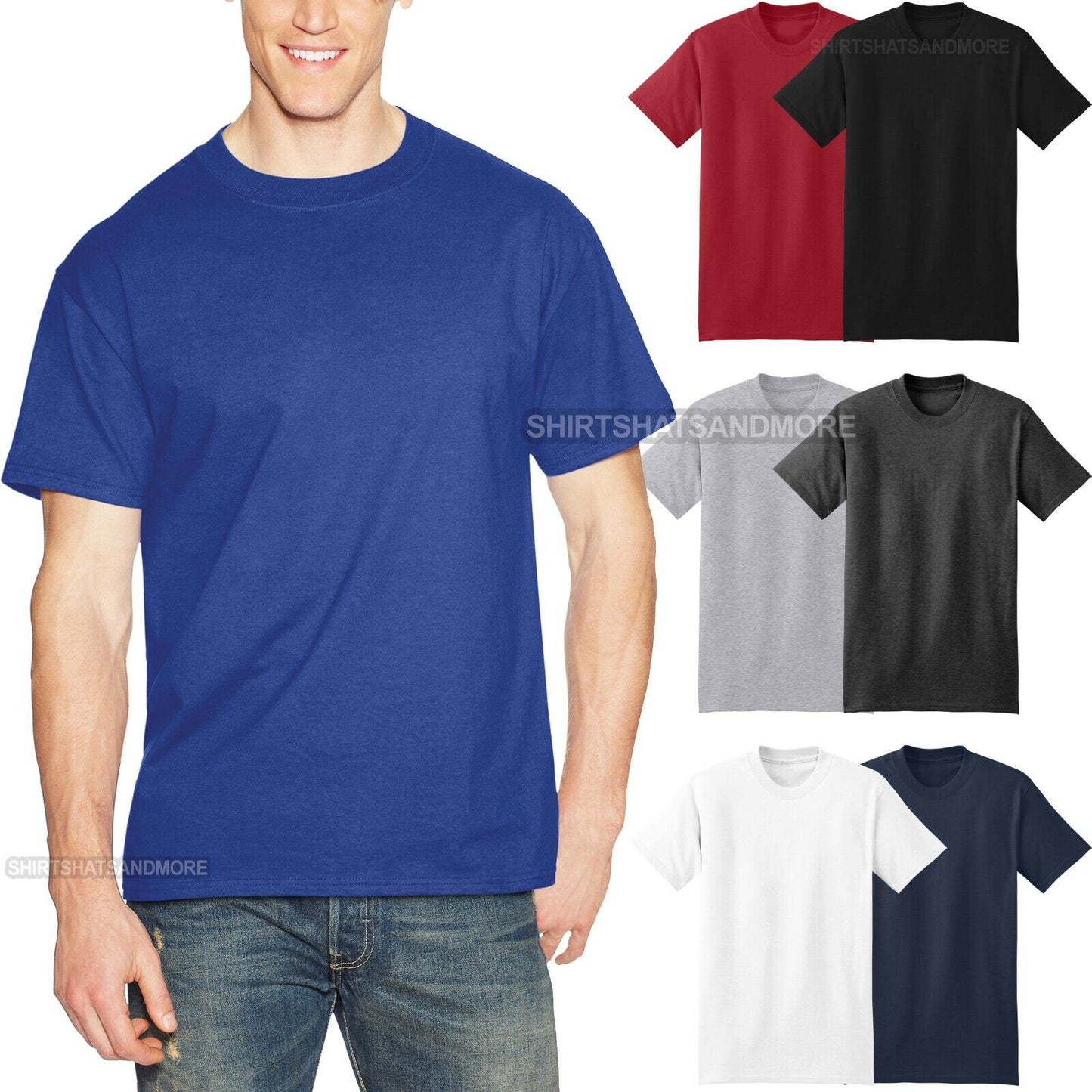 Hanes TALL Mens Beefy Tee T-Shirt First Quality 100% PreShrunk Cotton LT-4XLT