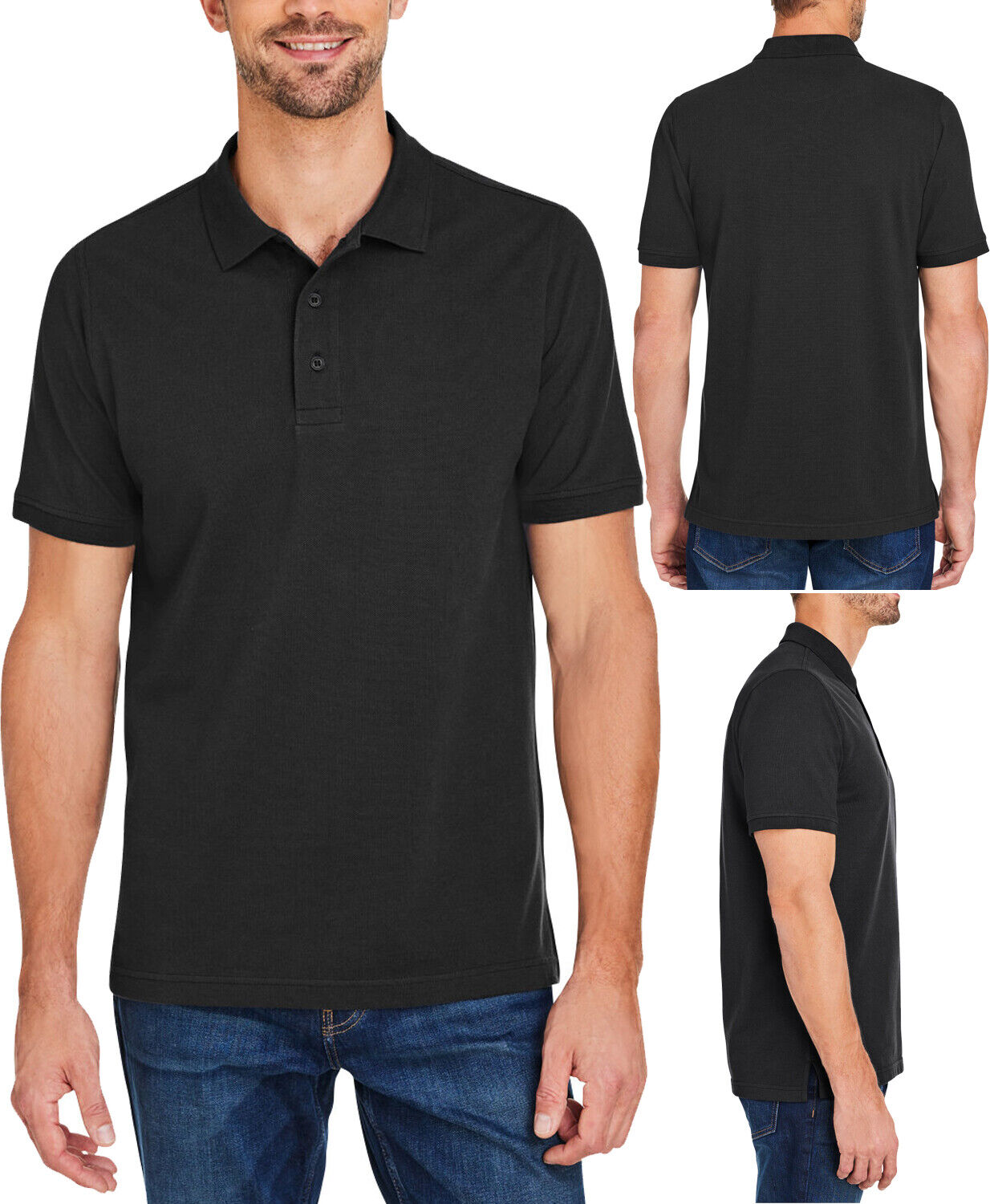 Mens 100% Cotton Snag Protection Pique Polo Shirt S, M, L XL 2XL 3XL 4XL 5XL NEW