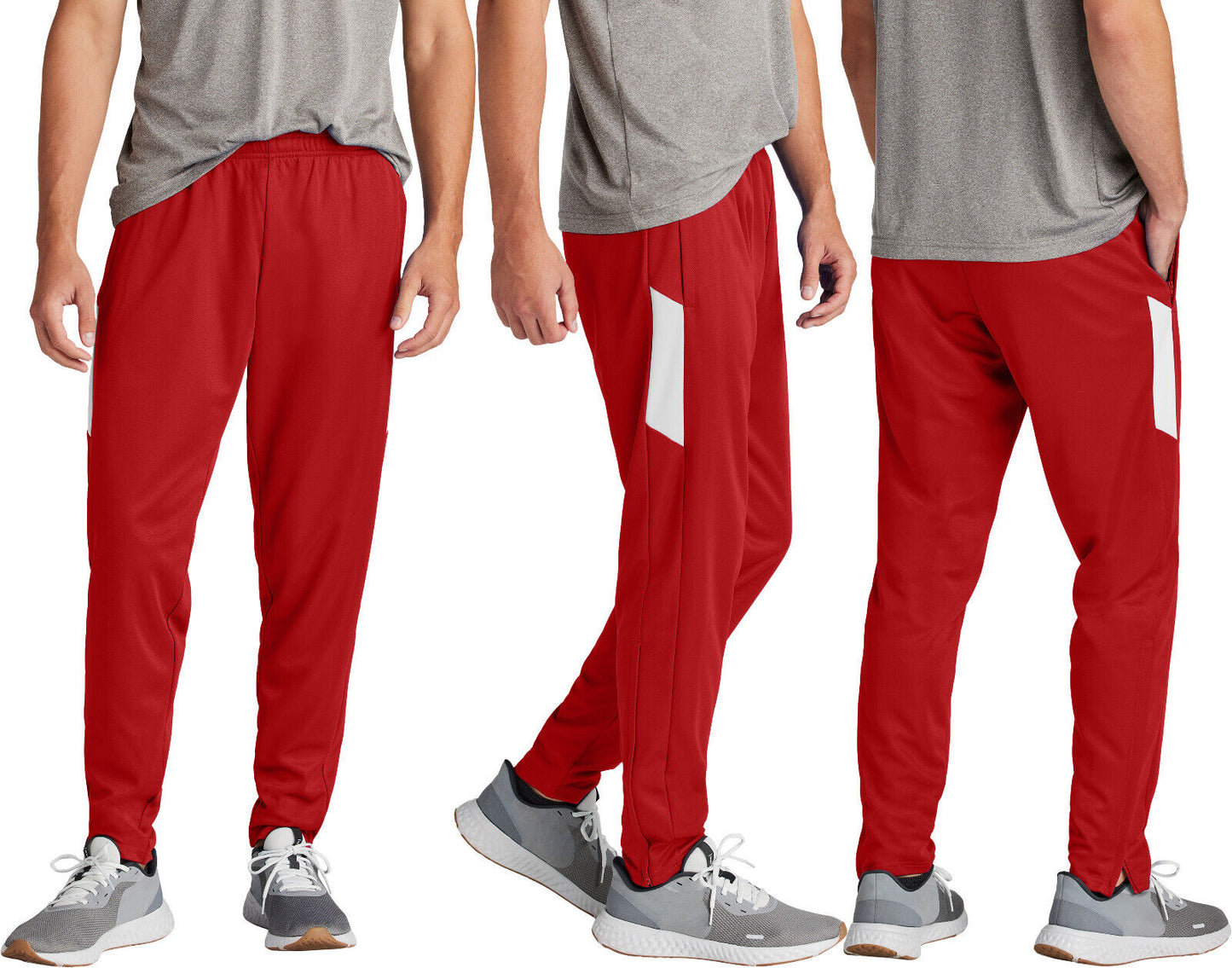 Mens Team Colors Moisture Wicking Travel Pant Warm Up Sweat Pants XS-4XL NEW!