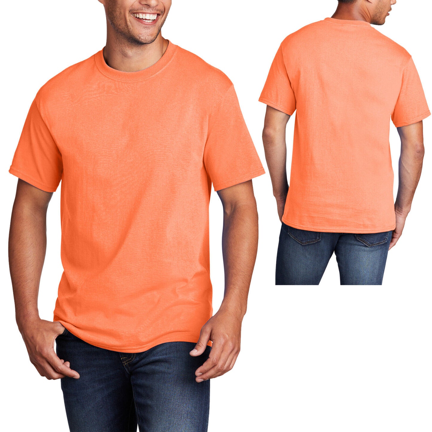 Mens T-Shirt NEONS Classic Fit Cotton Blend Neon Glow Blended Tee S-6XL NEW!