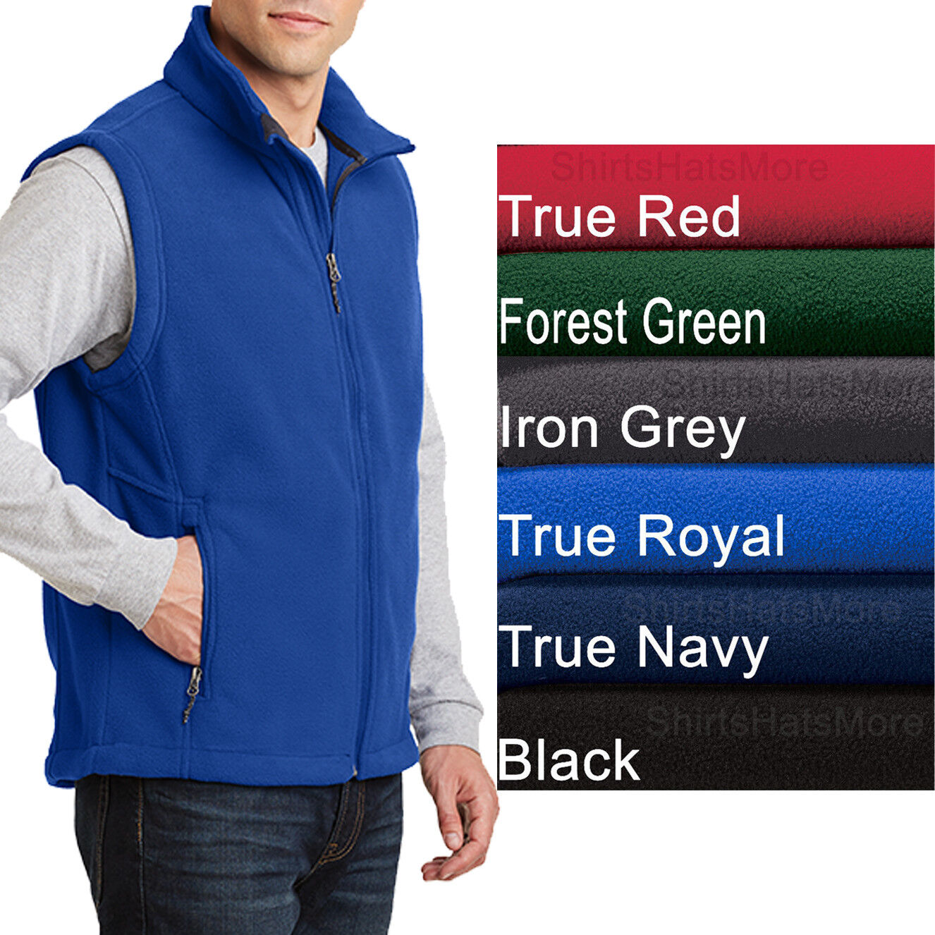 Mens CoreValue Vest Soft Polar Fleece Sizes S, M, L, XL, 2XL, 3XL, 4XL, 5XL, 6XL