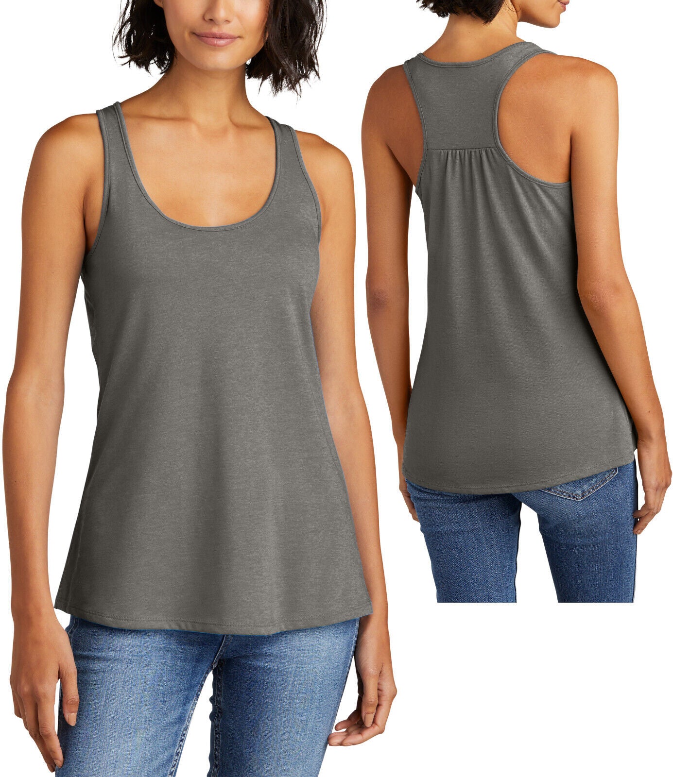 Womens 100% Soft Ringspun Cotton Racerback Tank Top Ladies Sleeveless Tee XS-4XL