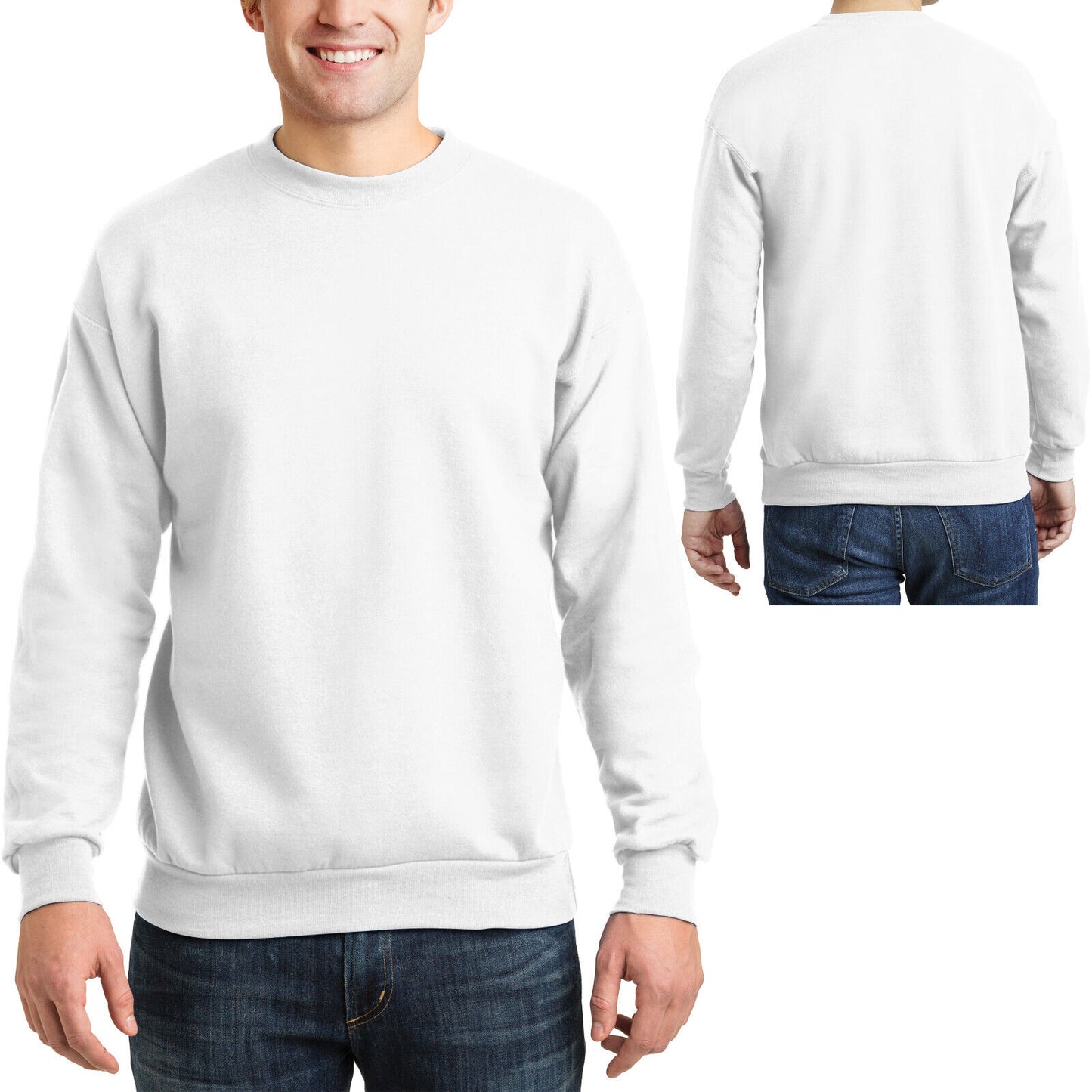 Hanes Mens Crewneck Sweatshirt Comfortsoft Fleece Crew S M L XL 2XL 3XL NEW