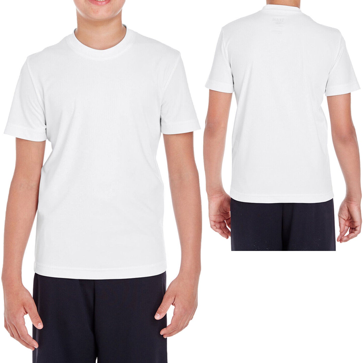 Youth Moisture Wicking T-Shirt UPF 40+ UV Team Sports Boys Girls Kids XS-XL NEW!