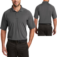 Mens Snag Proof Tactical Wicking Polo Shirt Charcoal Large Police EMT Fire NEW