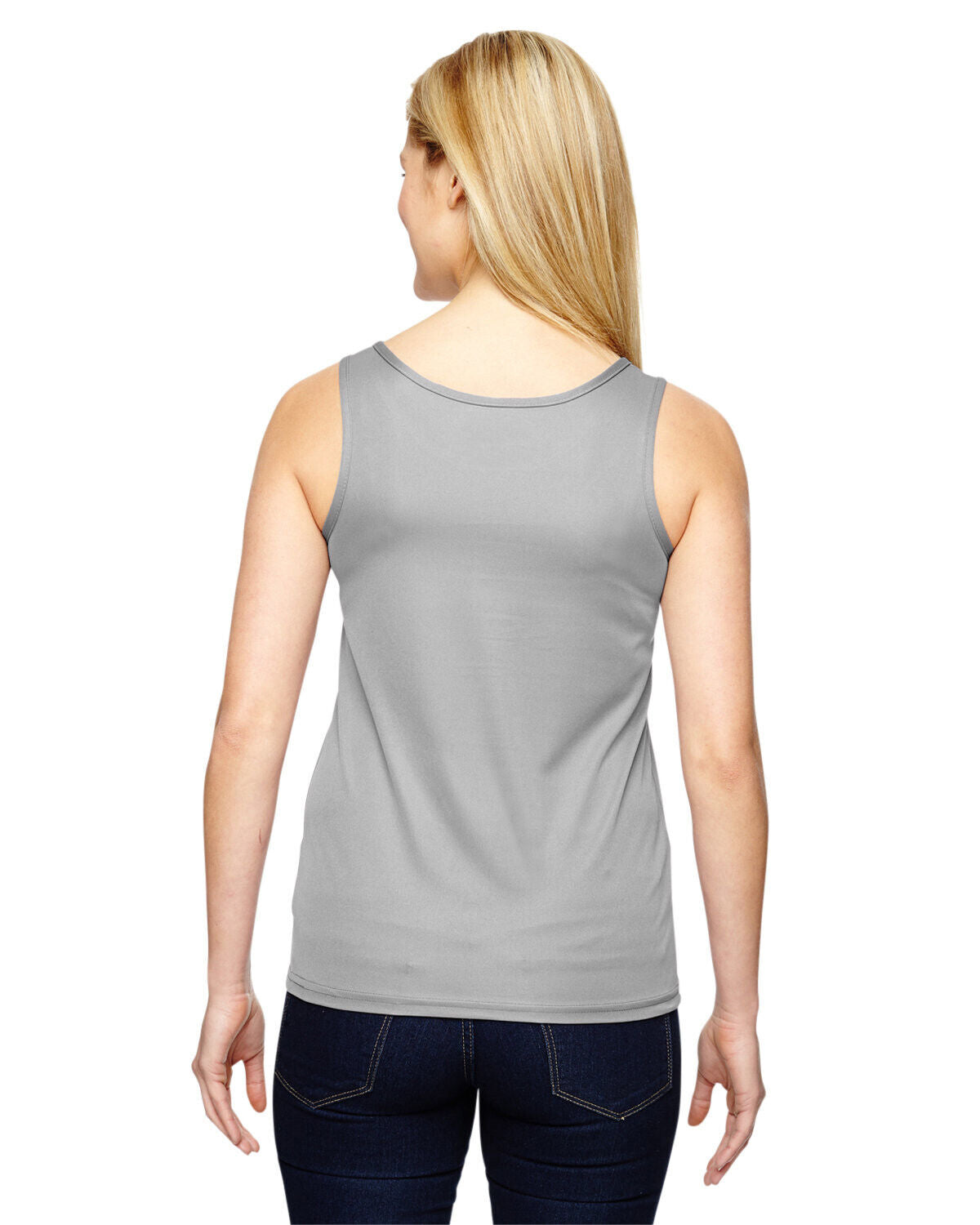 Ladies Moisture Wicking Tank Top Training Exercise Silver Grey Size:XL NEW!