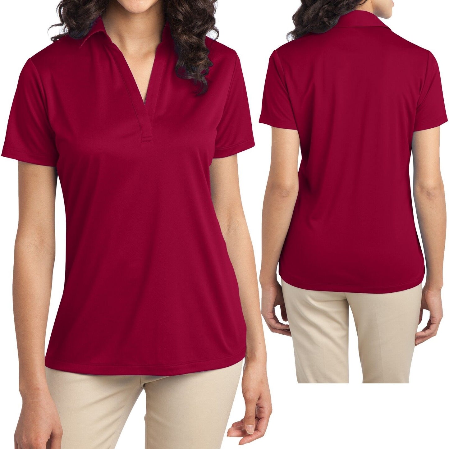 Ladies Plus Size SNAG RESISTANT Dri Fit Wicking Polo Shirt Womens 2XL 3XL 4XL