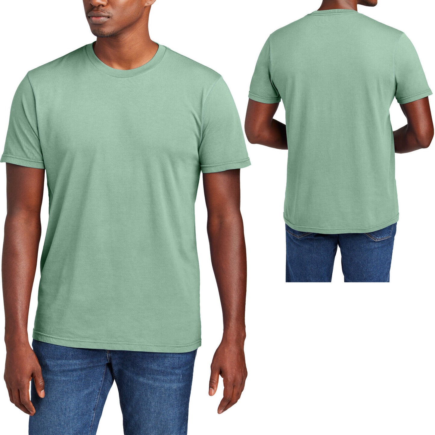 Mens Soft 100% Ring Spun Cotton T-Shirt Garment Dyed & Washed Tee XS-4XL NEW!