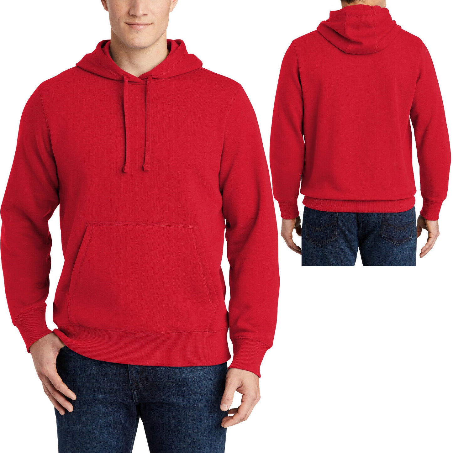 Mens TALL Pullover Hoodie Cotton/Fleece Blend Hooded Sweatshirt  LT-4XLT NEW!