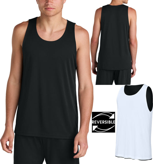 Mens Mesh Reversible Tank Wicking Basketball Sports Gym Jersey Shirt XS-4XL NEW!